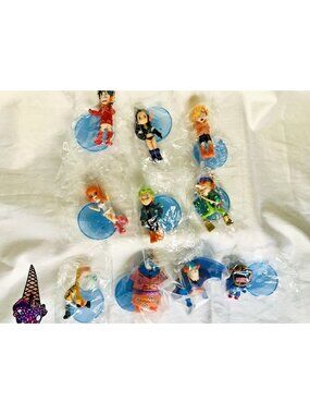 One Piece Style Anime Mini Figure Lot Luffy Zoro Nami Robin Cake Topper 10pc Lot